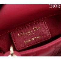 Buy Fashionable Dior Micro Lady Dior Bag in Lambskin M0856 Dark Red 2023