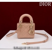 Best Price Dior Micro Lady Dior Bag in Patent Leather M0856 Nude 2023