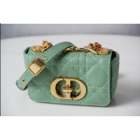 Promotional Dior Micro Caro Bag in Supple Cannage Calfskin CD1812 Green 2024