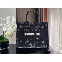 Trendy Design Dior Large Book Tote Bag in Transparent Mesh Embroidered with Black 3D Macramé-Effect D-Lace Motif CD8058 