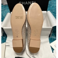 Best Grade Chanel Classic Tweed Ballet Flat Apricot 325022