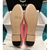 Unique Style Chanel Classic Tweed Ballet Flat Pink/Black 325025