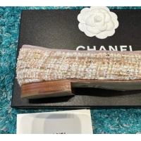 Popular Style Chanel Classic Tweed Ballet Flat Light Pink 325048