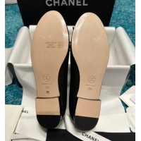 Best Grade Chanel Classic Grained Calfskin Leather Ballet Flat Black 325040