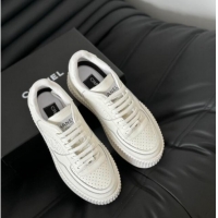 Fashion Chanel Calfskin Platform Sneakers White 325080