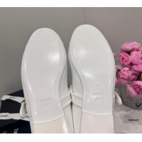 Purchase Chanel Cotton & Silk Mary Janes G45503 White 041707