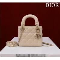 Promotional Dior Mini Lady Dior Bag in Cannage Lambskin M0505 Nude 2024