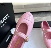 Best Product Chanel Lambskin Mary Janes G45503 Pink 041719