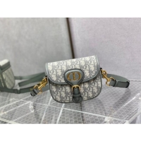 Top Quality Dior Small Dior Bobby Bag in Dior Oblique Jacquard CD1203 Grey 2024