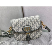 Luxurious Dior Medium Dior Bobby Bag in Dior Oblique Jacquard CD1203 Grey 2024