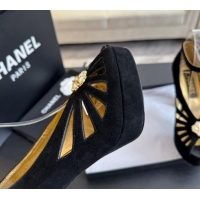 Most Popular Chanel Suede Sandals with Heel 11cm G45455 Black 042206