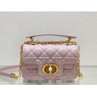 New Style Dior Mini Jolie Top Handle Bag in Cannage Calfskin CD5054 Pink 2024