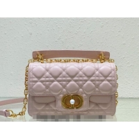 Good Taste Dior Small Jolie Top Handle Bag in Cannage Calfskin CD5057 Pink 2024