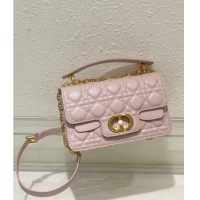 Good Taste Dior Small Jolie Top Handle Bag in Cannage Calfskin CD5057 Pink 2024