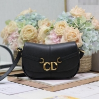 Most Popular Dior Small CD Besace Shoulder Bag in Calfskin CD5061 Black 2024