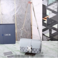 New Fashion Dior Men's Hit the Road Bag with Strap in CD Diamond Canvas and Calfskin CD5066 Light Grey 2024