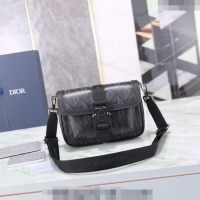 Top Quality Dior Men's Mini Hit the Road Bag in CD Diamond Canvas CD5068 Black 2024