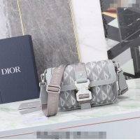 Good Taste Dior Men's Hit the Road Bag with Strap in CD Diamond Canvas CD5075 Light Grey 2024