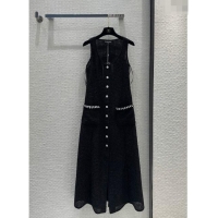 ​Trendy Design Chanel Tweed Long Dress CH042707 Black 2024