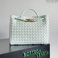 Trendy Design Bottega Veneta Medium Andiamo Top Handle Bag in Intrecciato Leather 743572 Mint Green 2024