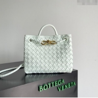 Top Design Bottega Veneta Small Andiamo Top Handle Bag in Intrecciato Leather 743568 Mint Green 2024