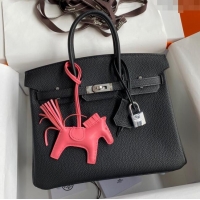 Best Product Hermes Birkin 25cm Bag in Original Togo Leather HB025 Black/Silver (Pure Handmade)