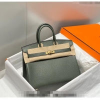 Unique Grade Hermes Birkin 25cm Bag in Togo Leather 1227 Fruit Green 2023