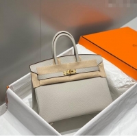 Good Product Hermes Birkin 25cm Bag in Togo Leather 1227 Pearl Grey