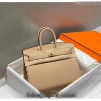 Most Popular Hermes Birkin 25cm Bag in Togo Leather 1227 Coat Beige