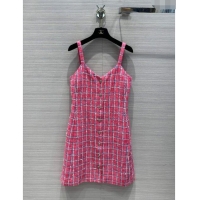 Well Crafted Chanel Tweed Dress CH043037 Pink 2024