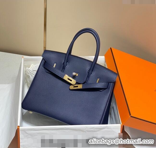 Promotional Hermes Birkin 30cm Bag in Togo Leather 1227 Deep Blue 2023