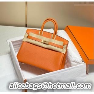 New Design Hermes Birkin 30cm Bag in Togo Leather 1227 Orange 2023