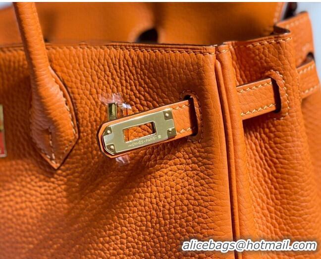 New Design Hermes Birkin 30cm Bag in Togo Leather 1227 Orange 2023