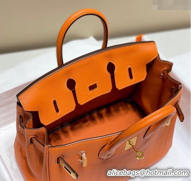 New Design Hermes Birkin 30cm Bag in Togo Leather 1227 Orange 2023