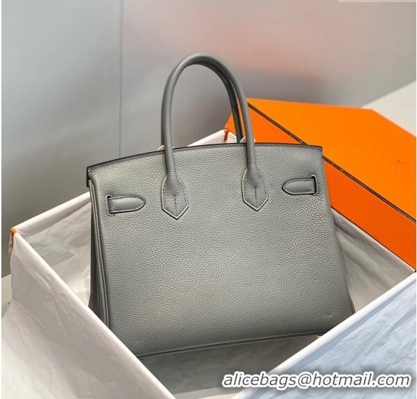 Reasonable Price Hermes Birkin 30cm Bag in Togo Leather 1227 Cloud Grey 2023