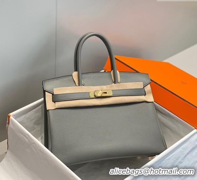 Reasonable Price Hermes Birkin 30cm Bag in Togo Leather 1227 Cloud Grey 2023