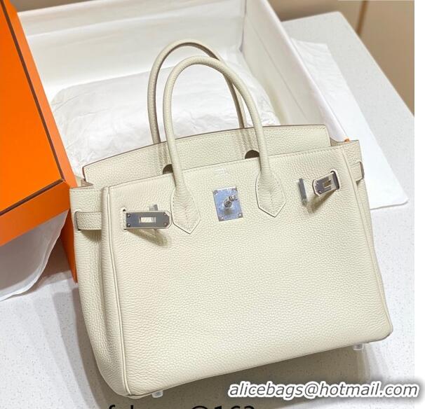 Buy Cheapest Hermes Birkin 30cm Bag in Togo Leather 1227 Cream White 2023