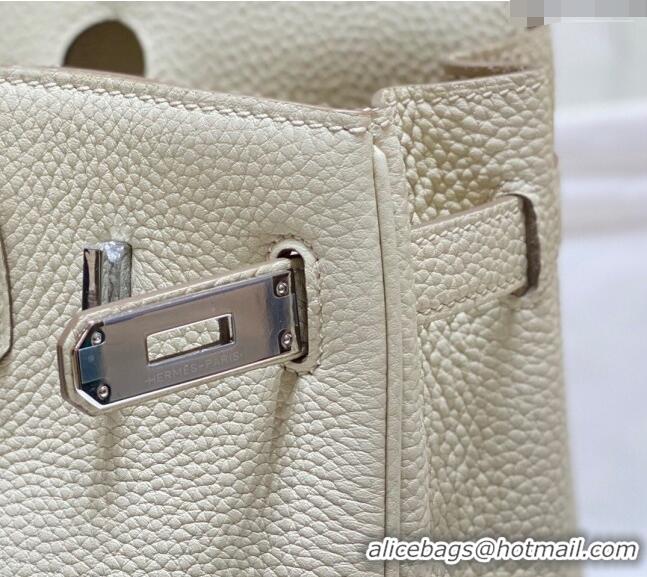 Buy Cheapest Hermes Birkin 30cm Bag in Togo Leather 1227 Cream White 2023