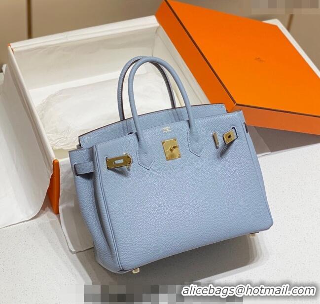 Traditional Specials Hermes Birkin 30cm Bag in Togo Leather 1227 Line Blue 2023