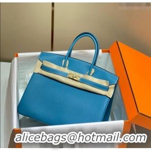 Low Cost Hermes Birkin 30cm Bag in Togo Leather 1227 Denim Blue 2023