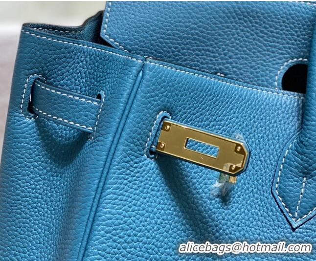 Low Cost Hermes Birkin 30cm Bag in Togo Leather 1227 Denim Blue 2023