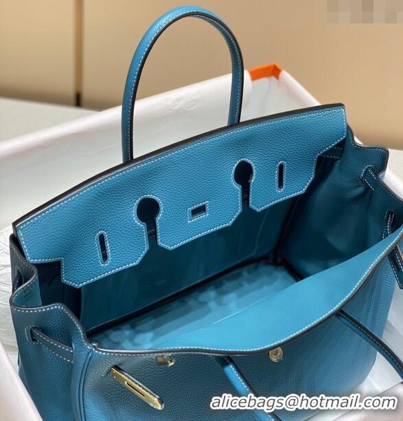 Low Cost Hermes Birkin 30cm Bag in Togo Leather 1227 Denim Blue 2023