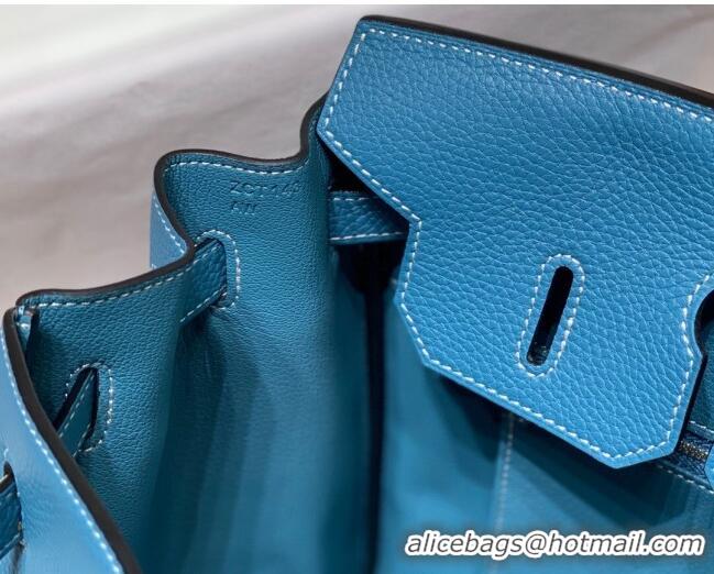 Low Cost Hermes Birkin 30cm Bag in Togo Leather 1227 Denim Blue 2023