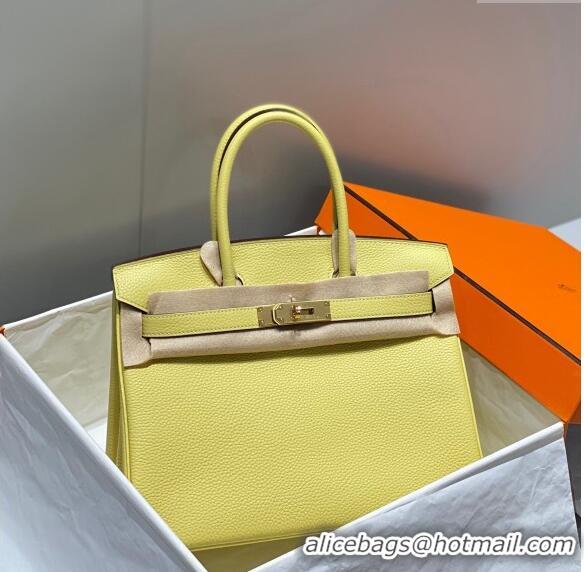 Trendy Design Hermes Birkin 30cm Bag in Togo Leather 1227 Chick Yellow 2023