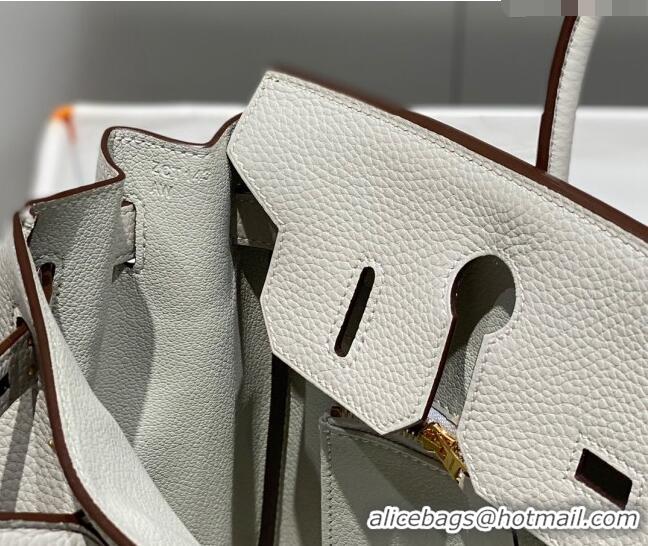 Unique Style Hermes Birkin 30cm Bag in Togo Leather 1227 Pearl Grey 2023