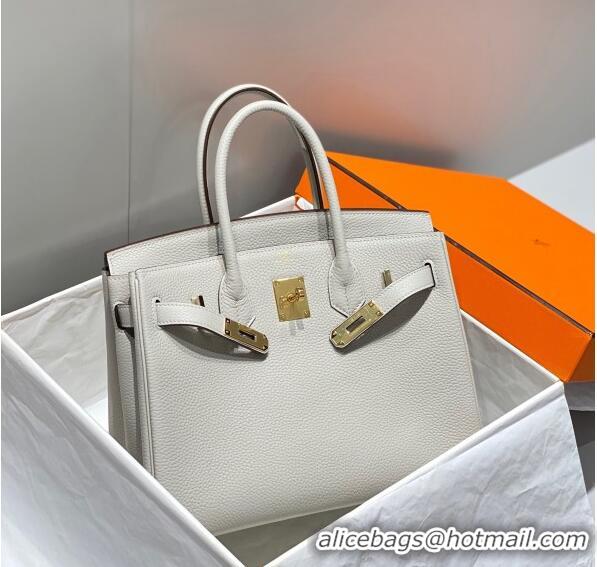 Unique Style Hermes Birkin 30cm Bag in Togo Leather 1227 Pearl Grey 2023