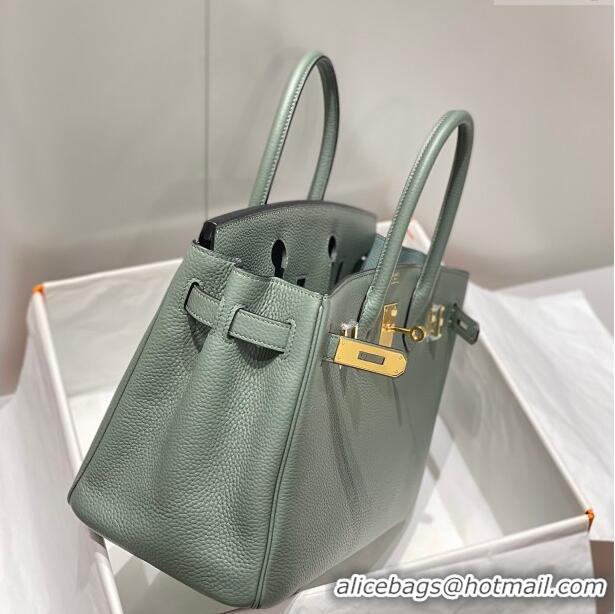 Top Quality Hermes Birkin 30cm Bag in Togo Leather 1227 Almond Green 2023