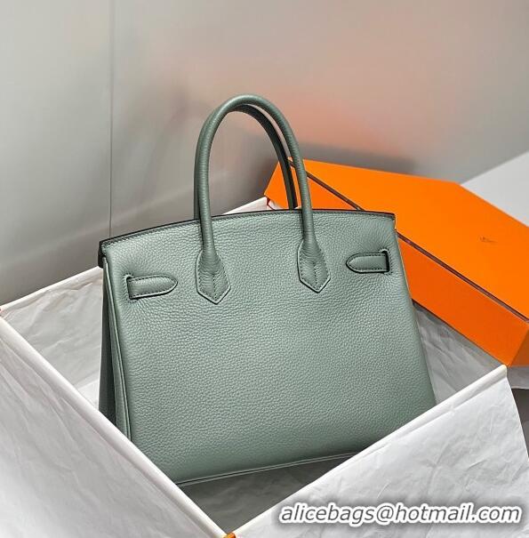 Top Quality Hermes Birkin 30cm Bag in Togo Leather 1227 Almond Green 2023