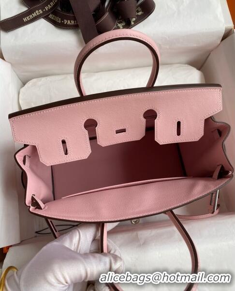 Best Price Hermes Birkin 30cm Bag in Original Swift Leather H30 3Q Pink/Silver 2024 (Full Handmade)