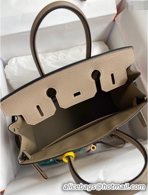 Super Quality Hermes Birkin 30cm Bag in Original Togo Leather Turtledove H30 Grey/Gold 2024 (Full Handmade)